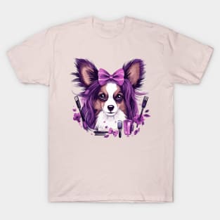 Beauty Expert: Papillon Dog Cosmetologist T-Shirt